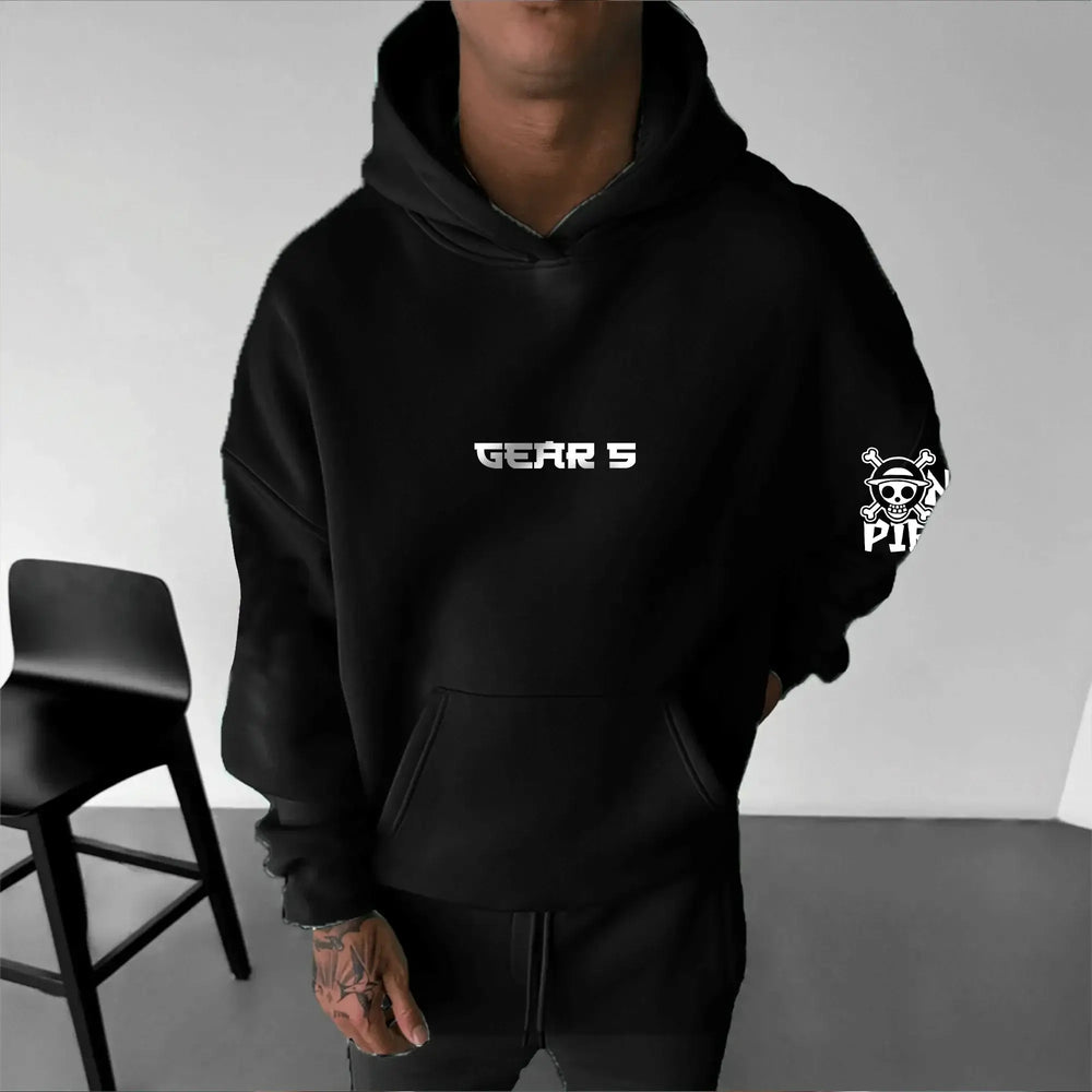 One Piece Luffy Gear 5 Nika Black Hoodie Streetwear (ONLINE ORDER ONLY)