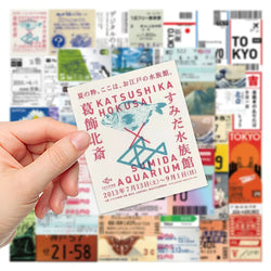 10/30/60PCS Japanese Tickets Tokyo Travel Stickers Decals For Suitcase Phone Notebook Fridge Motorcycle Funny DIY Sticker Gift (ONLINE ORDER ONLY)