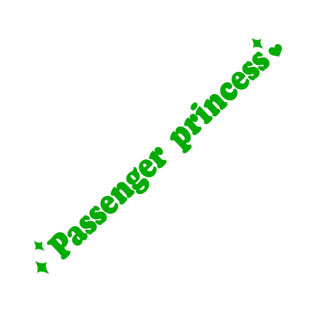The Text Car Stickers Passenger Princess Interior Decoration Rear View Mirror Fashion Stickers Creative Sport PVC Vinyl Decals (ONLINE ORDER ONLY)