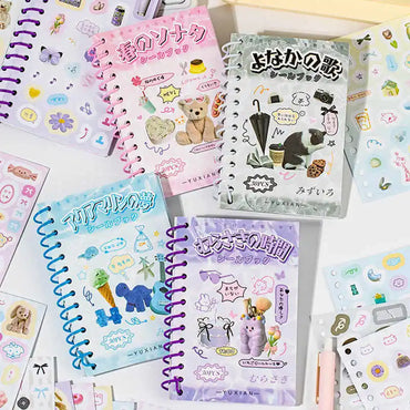30sheets/piece Korean Ins Cute Collage Material Decorative Sticker Book Laptop Kpop Scrapbook Journal Kawaii Stickers Kids Gift (ONLINE ORDER ONLY)