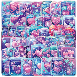 Cartoon Love Bottle Stickers - 10/30/50pcs Kawaii Aesthetic Decals for Kids Gifts (ONLINE ORDER ONLY)