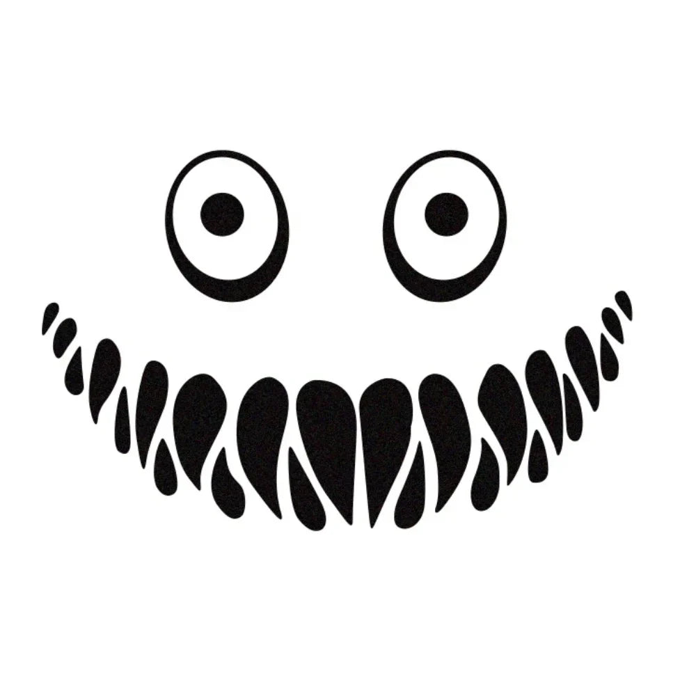Car Personalized Smiling Face Halloween Stickers Vinyl Window Windshield Body Side Decoration Accessories Car Sticker (Online Order Only)