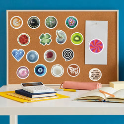 100pcs Ins Retro Vintage Stickers DIY For Guitar Fridge Skateboard Travel Suitcase Car Graffiti Sticker Aesthetic Cartoon Decals (ONLINE ORDER ONLY)