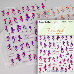 Pink Star Oceanic Shell Starfish Conch Bowknot Embossment Shiny Delicate 5D Chic Self Adhesive Nail Art Stickers Manicure Decals (Online Order Only)