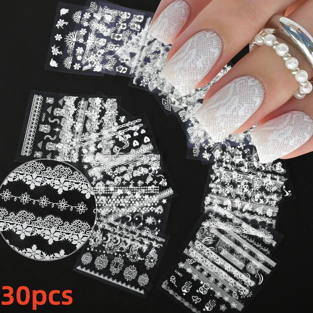 30 Sheets Cute Penguin Winter Nail Stickers Set 3D Snowflake Christmas Decals Tree Elk Bell Self Adhesive Slider Manicure Tips * (ONLINE ORDER ONLY)
