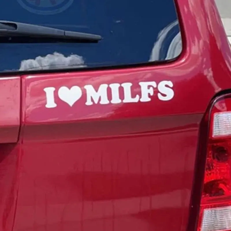 Love Milfs Car Sticker Windshield Banner Night Run JDM Sport Competition Style Waterproof Sunscreen Decorative Vinyl Decals (ONLINE ORDER ONLY)