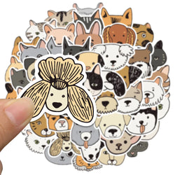 50pcs Cute Aesthetic Cartoon Cats and Dogs Animals Graffiti Stickers For Phone Laptop Fridge Cup Waterproof Decals Kids Toy (ONLINE ORDER ONLY)