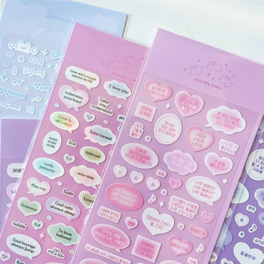 2pcs Cute Korean Alphabet Sticker Scrapbooking Idol DIY Album Decoration Sticker Aesthetic Personalized Ins Kawaii Stationery (ONLINE ORDER ONLY)