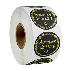 500pcs/roll Handmade with Love Letter Stickers Thank You Stickers Labels Wedding Box Gift Packing Decoration Stationery Stickers (ONLINE ORDER ONLY)