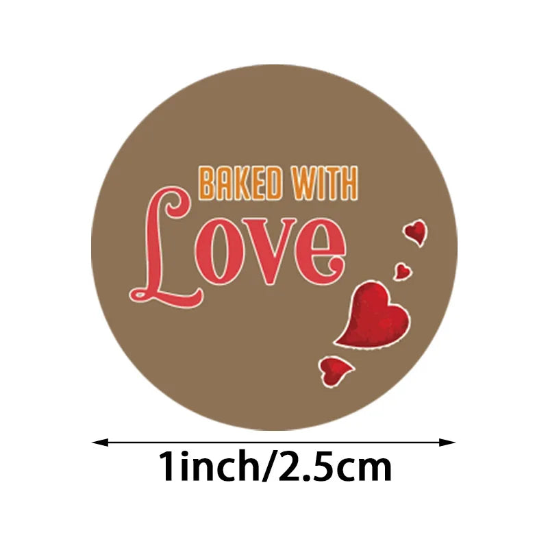 100-500 Pcs Wedding Stickers Handmade Love Stickers Baking Thank You Label Gift Sealing Stickers Stationery Stickers (Online Order Only)
