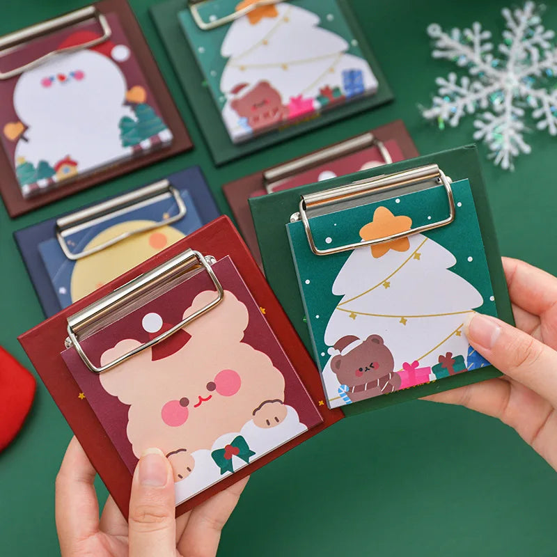 Christmas Cartoon Animal Memo Pads - Cute Non-Adhesive Musical Paper Notes for Girls Gift School Stationery (ONLINE ORDER ONLY)