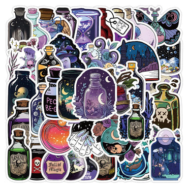 10/30/50pcs Cool Gothic Horror Magic Graffiti Stickers Decals Kids Toys Guitar Laptop Fridge Phone Cartoon Waterproof Sticker (Online Order Only)