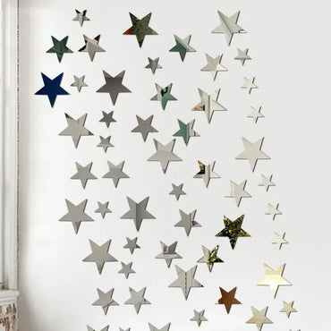 3D Acrylic Star Wall Stickers - Kids Room Home Decor (20pcs) (ONLINE ORDER ONLY)