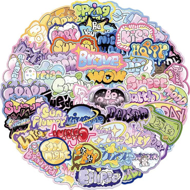 50PCS Cute Cartoon Graffiti Stickers Waterproof PVC for Luggage, Guitar, Cup, Phone, Book (Online Order Only)