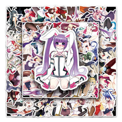 50Pcs Rabbit Girl Cartoon Waterproof Vinyl Stickers for Skateboard Snowboard (Online Order Only)