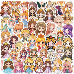 50pcs Cute Princess Stickers Waterproof DIY Skateboard Phone Laptop Decals (ONLINE ORDER ONLY)