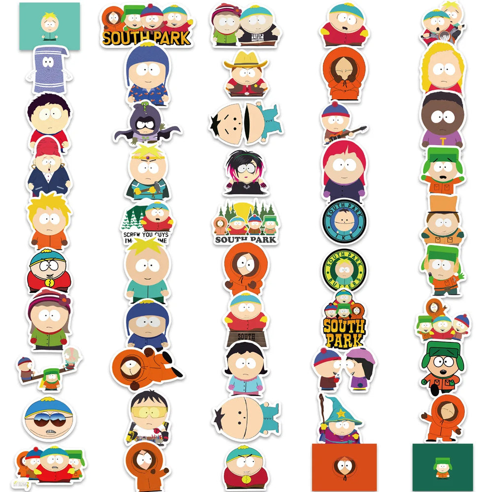 10/50/100Pcs Cute SouthPark Waterproof Stickers Pack Kenny Scrapbook Graffiti Skateboard Laptop Fridge Anime Stickers Kids Gift (ONLINE ORDER ONLY)