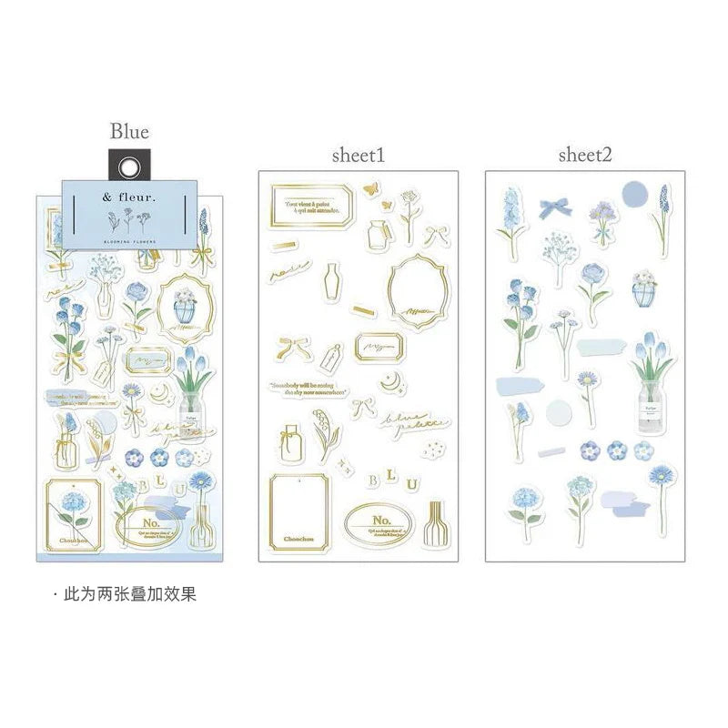 2pcs Japanese Cute Bear Strawberry Flower Landscaping Stickers Scrapbooking Junk Journal Planner Collage Material Stationery (ONLINE ORDER ONLY)