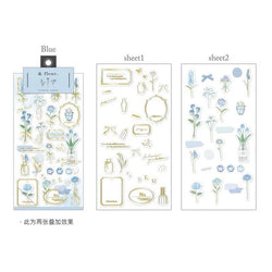 2pcs Japanese Cute Bear Strawberry Flower Landscaping Stickers Scrapbooking Junk Journal Planner Collage Material Stationery (ONLINE ORDER ONLY)