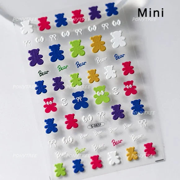 Cat House Snow Tree Window Fish Star Shiny Snowman Duck 5D Self Adhesive Nail Art Stickers Hat Apple Rhinestone Manicure Decals (ONLINE ORDER ONLY)