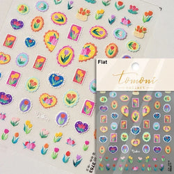 Chic Retro Rose Photo Frame Dried Flower Petal Self Adhesive Nail Art Stickers 5D Hot Stamping Relief Rhinestone Manicure Decals (Online Order Only)