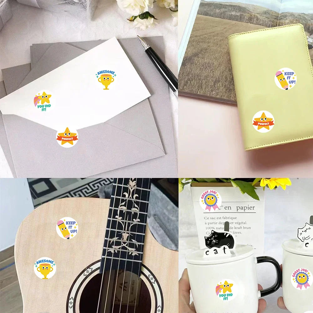 500pcs Colorful Star Stickers for Kids Reward Encourage School Classroom Cartoon Cute Stars Stickers for Teachers DIY Craft (Online Order Only)