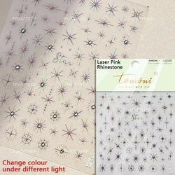 Chic Colourful Star Moon Curved Line Arc Necklace Love Heart Hanging in The Air Cherry Adhesive Nail Art Stickers Manicure Decal (Online Order Only)