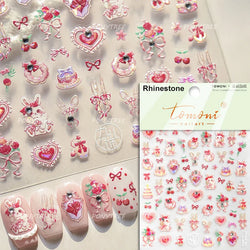 Sweet Cookies Biscuit Snack Delicious Doughnut Savoury Food Bicky Croissant Cheese Pudding Baguette Chic Nail Art Stickers Decal (ONLINE ORDER ONLY)