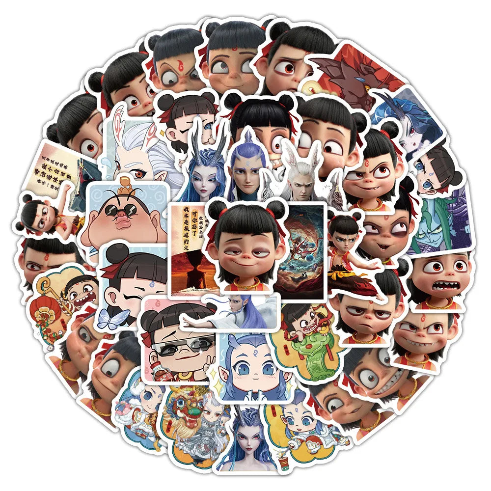10/40/80PCS NE ZHA: I AM THE DESTINY Stickers Cartoon Movie Sticker Animation Decals Luggage Laptop Guitar Decoration Meme Toy (ONLINE ORDER ONLY)