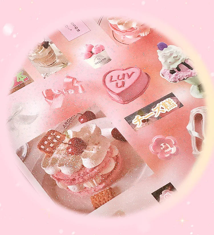 30sheets/book Y2K Retro Cute Bear Food Cut Film Sticker for Laptop Phone Camera Journal Scrapbook Kawaii Decoration Sticker Gift (ONLINE ORDER ONLY)
