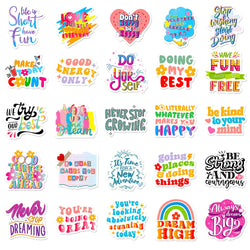 10/30/50/100pcs Cute Cartoon Motivational Phrase Stickers Inspirational Quote Decals Laptop Suitcase Phone Decoration Sticker (ONLINE ORDER ONLY)