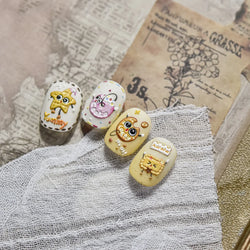 Cute Baking Cookies Bread Bread Cheese Pudding Chocolate Croissant Doughnut Adhesive Nail Art Decoration Sticker Manicure Decals (ONLINE ORDER ONLY)