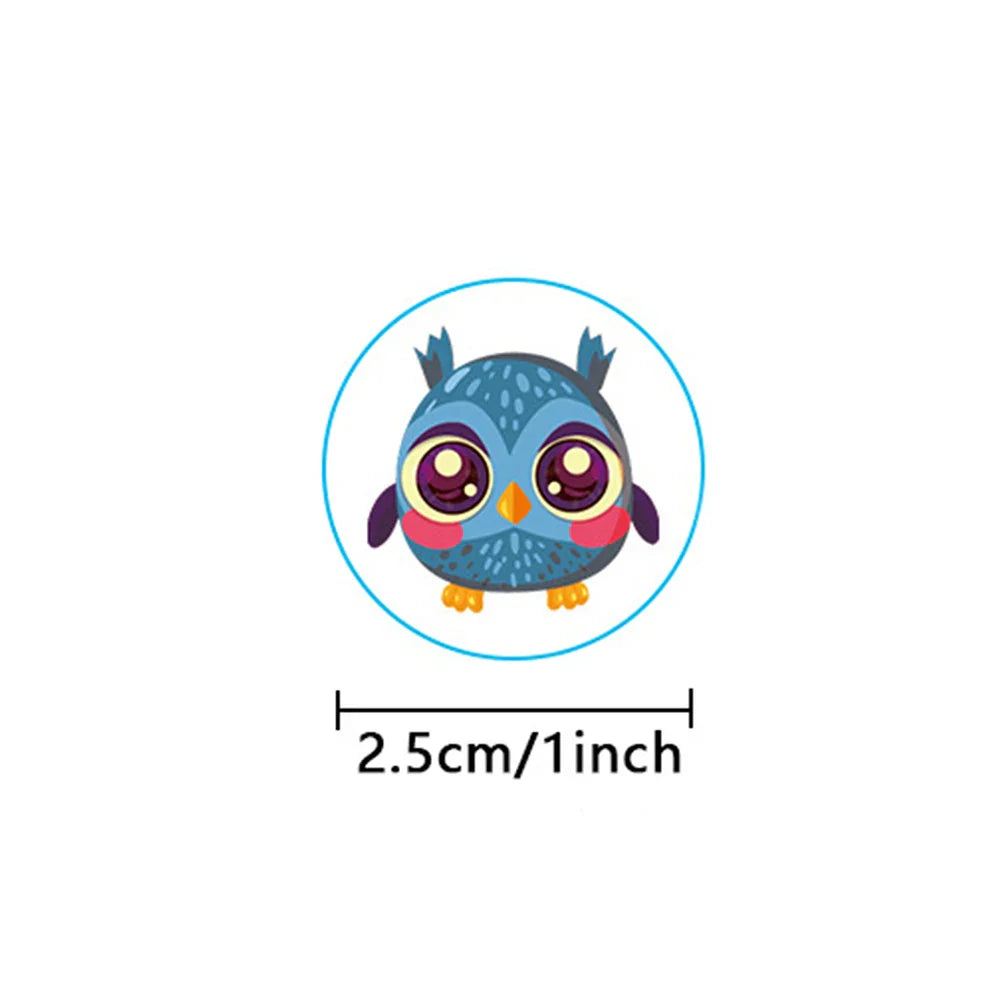 100-500pcs Owl Animal Sticker Reward Sticker Party DIY Gift Decoration Seal Label Children's Toys Office Stationery (ONLINE ORDER ONLY)