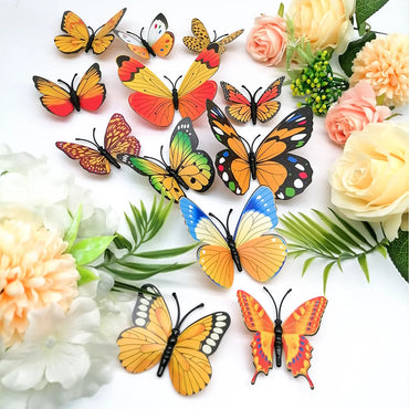 12Pcs Multi-Color Butterfly Wall Stickers for Home Decor (Online Order Only)
