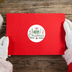 100-500pcs Merry Christmas Sticker Holiday Party New Year Decoration Gift Box Seal Sticker Baking Label Packaging Sticker (ONLINE ORDER ONLY)