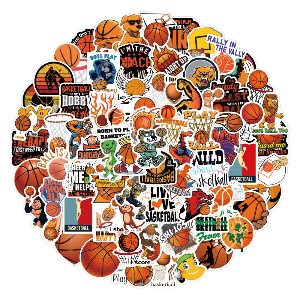 10/30/50PCS New Love Basketball Graffiti Stickers Waterproof Luggage Notebook Skateboard Refrigerator Stickers Wholesale (ONLINE ORDER ONLY)