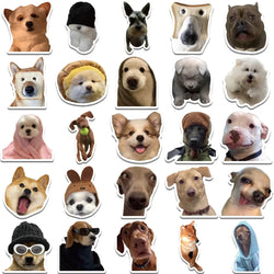10/30/50Pcs Funny Meme Dog Waterproof Graffiti Sticker Aesthetic Decorative Luggage Laptop Phone Fridge Scrapbook Kids Stickers (ONLINE ORDER ONLY)