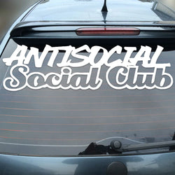 Antisocial Car Sticker for Windshield Banner Night Run JDM Sport Competition Style Waterproof Sunscreen Decorative Vinyl Decals (ONLINE ORDER ONLY)