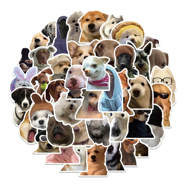 10/30/50PCS Cute Animals Meme Funny Cat Dog Stickers Graffiti Toy DIY Phone Notebook Motorcycle Suitcase Car Cartoon Wall Decals (Online Order Only)