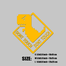 "DONT TOUCH"stickers,Cute pixel style little dinosaur decal,High Quality And Durable Automobiles Exterior Accessories Decals (ONLINE ORDER ONLY)