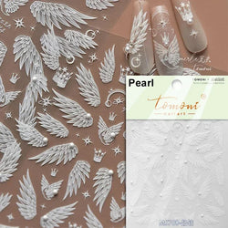 Charming Golden Gradient Shiny Rhinestone Jelly Butterfly Flower Petal Bowknot 3D Self Adhesive Nail Art Sticker Manicure Decals (ONLINE ORDER ONLY)