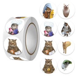 50-500pcs Cartoon Cute Cat Sticker Children Reward Encouragement Sticker Birthday Party Gift Packaging Sealing Decor Lables Kids (ONLINE ORDER ONLY)
