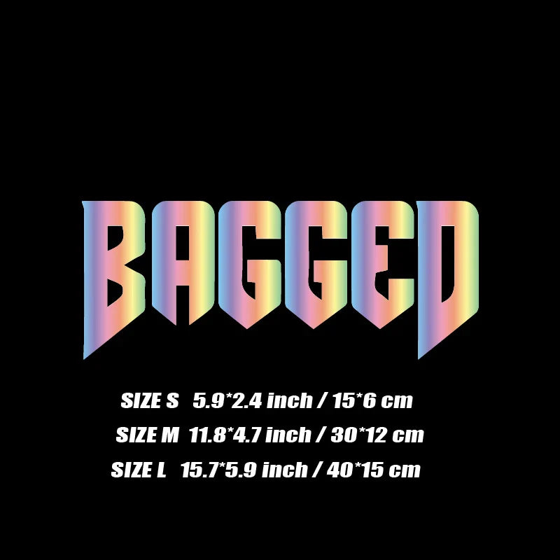 "BAGGED"decal,fashion stickers with high quality sticker for cars trucks motorcycles &laptops!For a Unique look! (ONLINE ORDER ONLY)