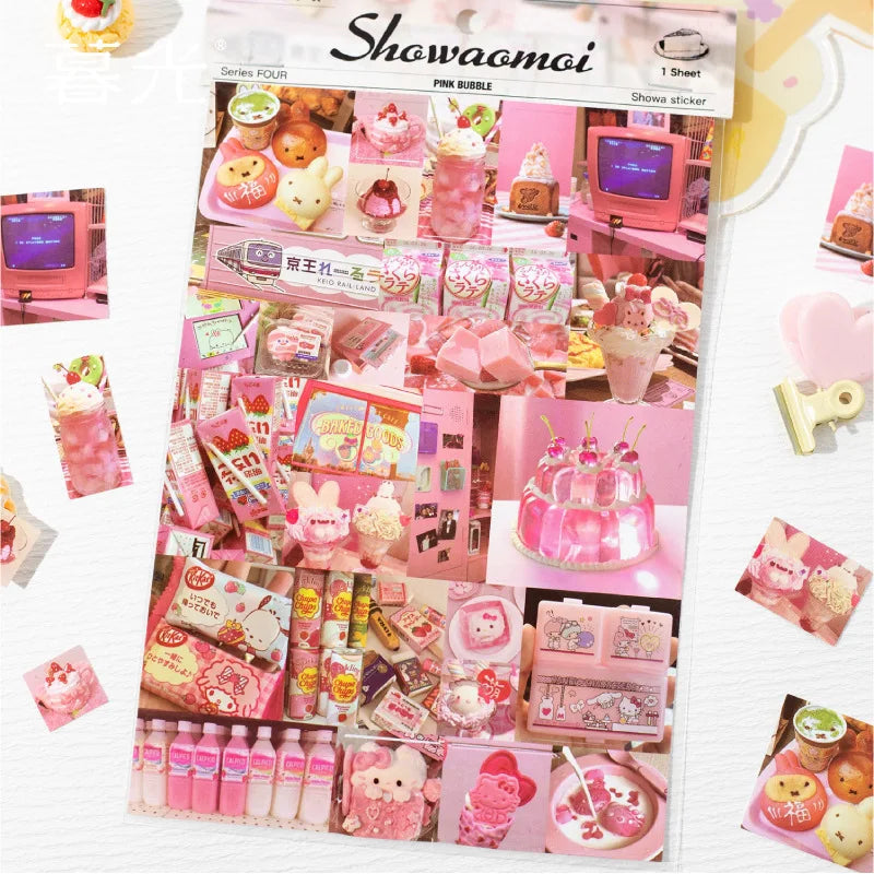 1Piece Showa Memories Series Cute Sticker for Phone Camera Luggage Journal Sticker Kawaii Decoration Sticker Gift (ONLINE ORDER ONLY)