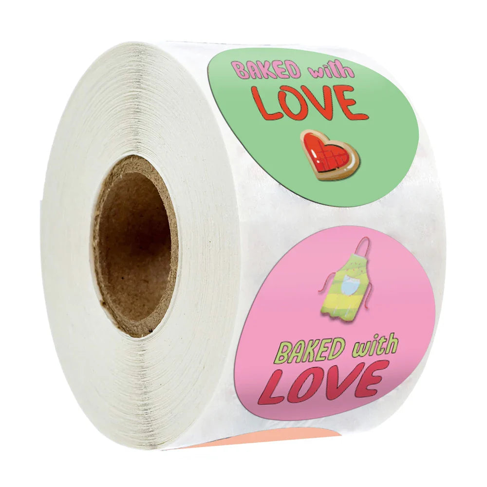 100-500 Pcs Wedding Stickers Handmade Love Stickers Baking Thank You Label Gift Sealing Stickers Stationery Stickers (Online Order Only)