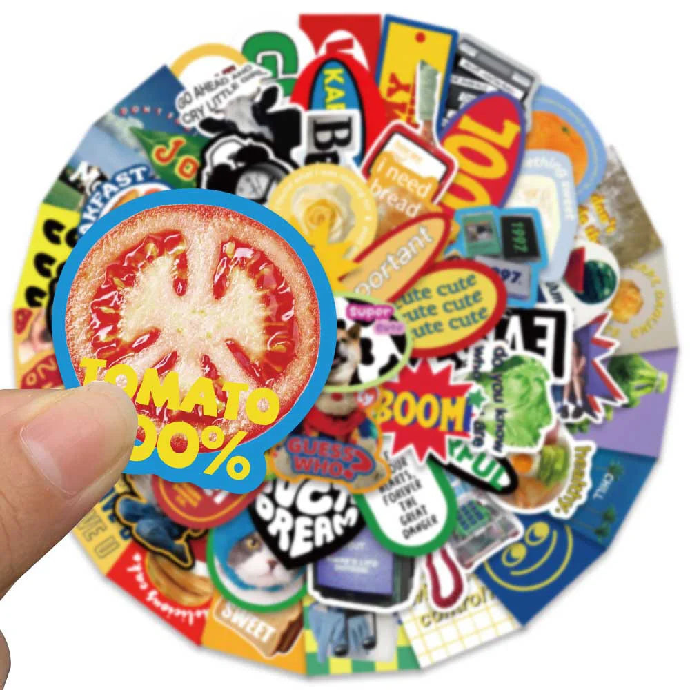 Retro Cartoon Sticker Set - DIY Phone Laptop Luggage Skateboard Decals Gift (ONLINE ORDER ONLY)