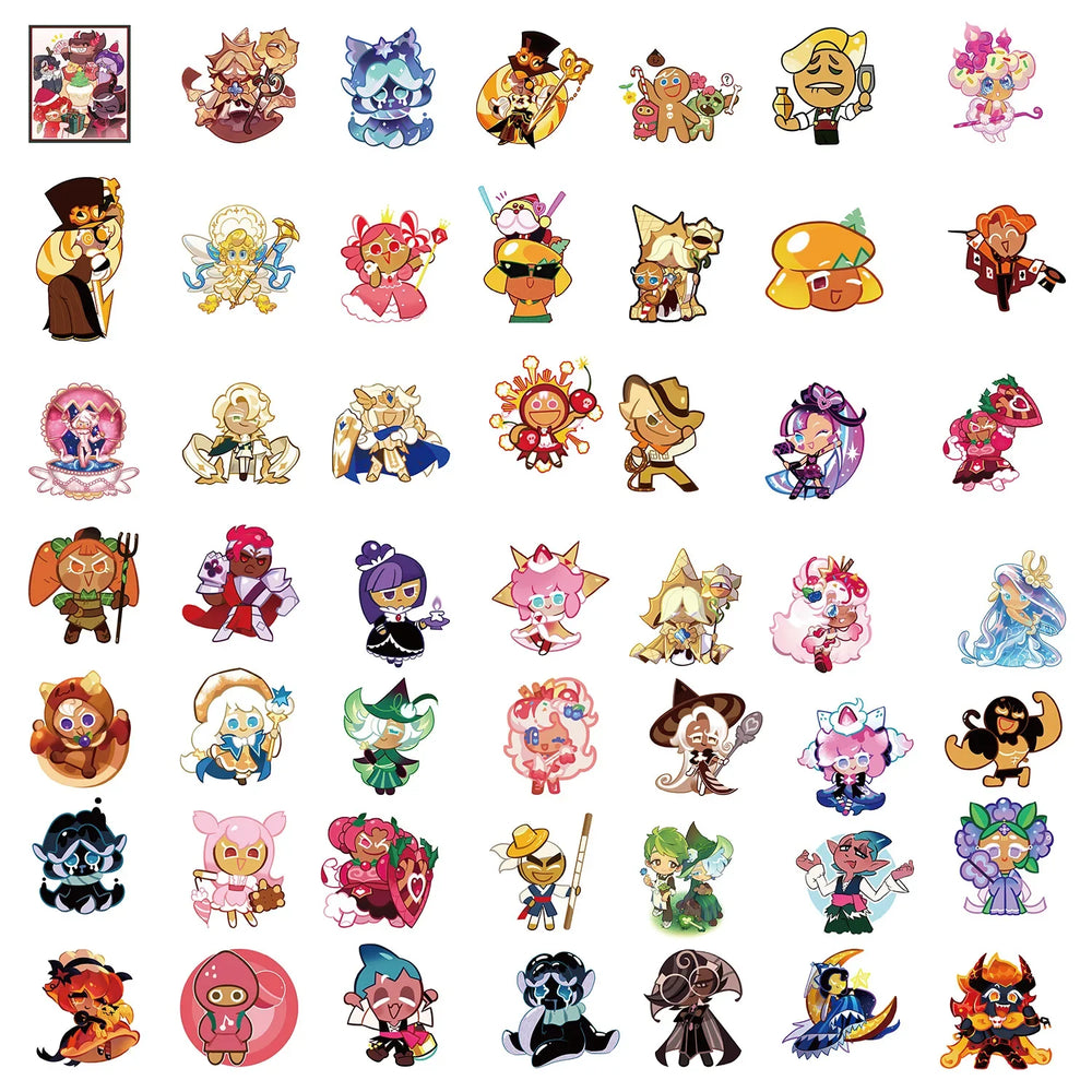 10/30/50PCS Cookie Run Kingdom Stickers Toys Skateboard Guitar Computer Skateboard Cup Desk Cartoon Cute Creative Graffiti Toy (ONLINE ORDER ONLY)