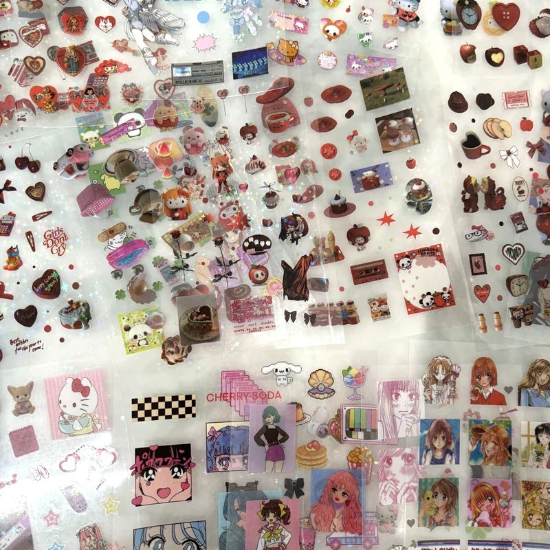 20pcs/set Cute Y2k Glitter Laser Sticker for Phone Camera Luggage Journal Sticker Kawaii Decoration Sticker Gift (ONLINE ORDER ONLY)