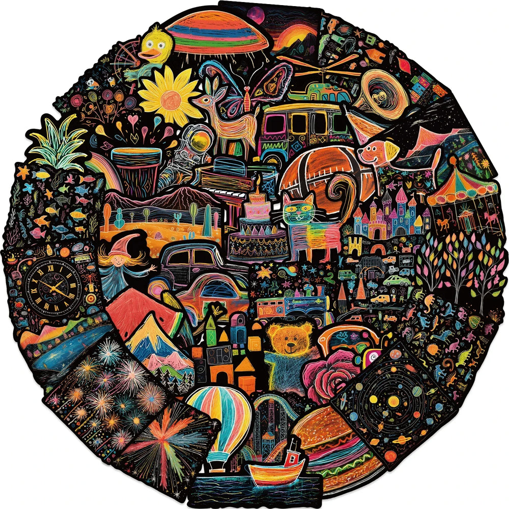 53Pcs Cartoon Stickers Kawaii Waterproof for Laptop Guitar Suitcase Bike Car Motorcycle Kids Toy (ONLINE ORDER ONLY)