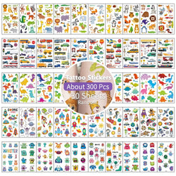 30pcs Children's Tattoo Stickers Kids Girl Boy Body Paster Unicorn Butterfly Mermaid Animal Dinosaur Ocean Car Cartoon Stickers (ONLINE ORDER ONLY)